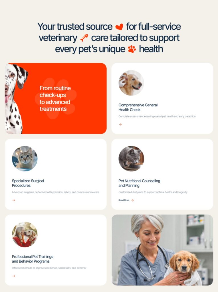 Pet Care Service Website Design and Development